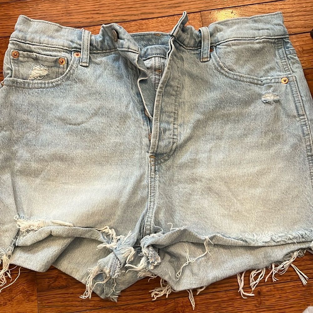 GAP Sky high rise denim shorts